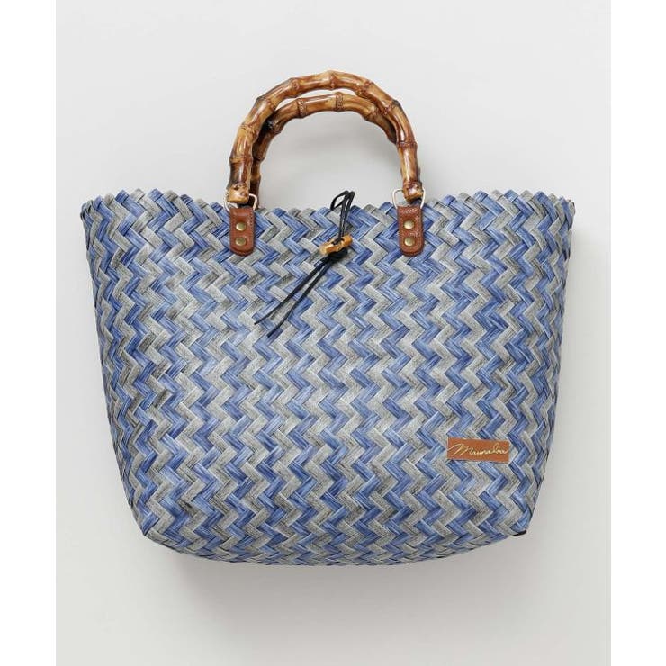 ブルー | 【マウナロア】ハンドルかごバッグM | アミナコレクション 