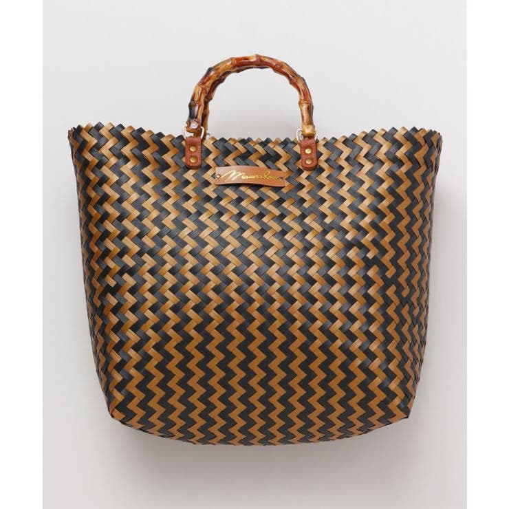 ブラックミックス | 【マウナロア】ハンドルかごバッグL | アミナコレクション 