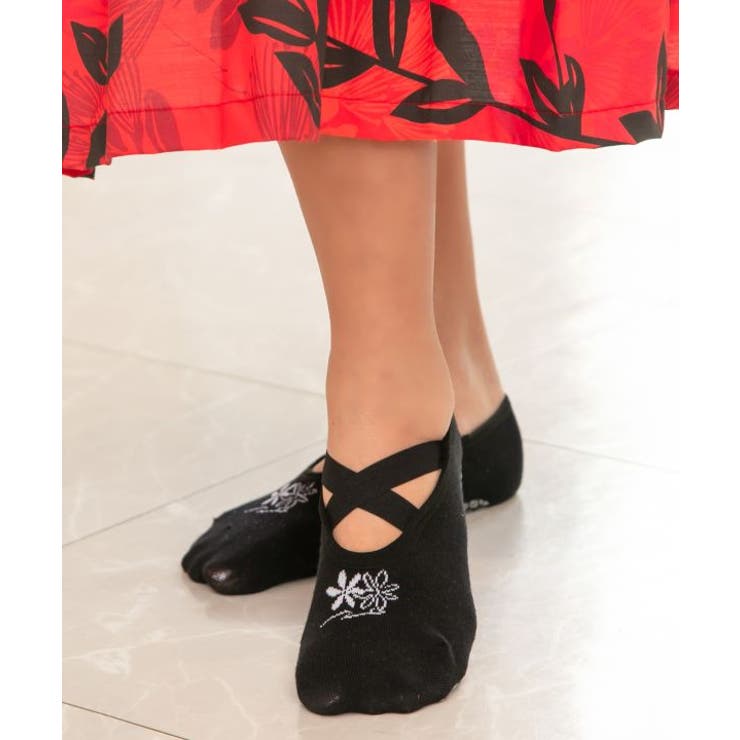 ブラック | 【マウナロア】ティアレレッスンソックス | アミナコレクション 