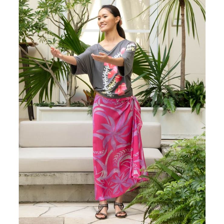 【マウナロア】ティアレトライバルパレオスカート | アミナコレクション  | 詳細画像1 