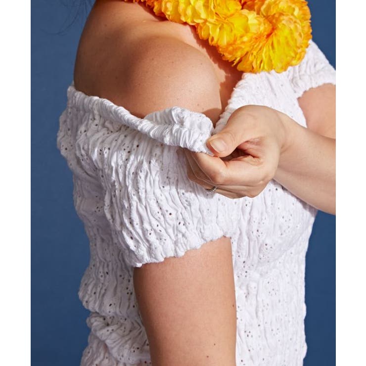 【マウナロア】フレンチレースギャザーブラウス | アミナコレクション  | 詳細画像6 