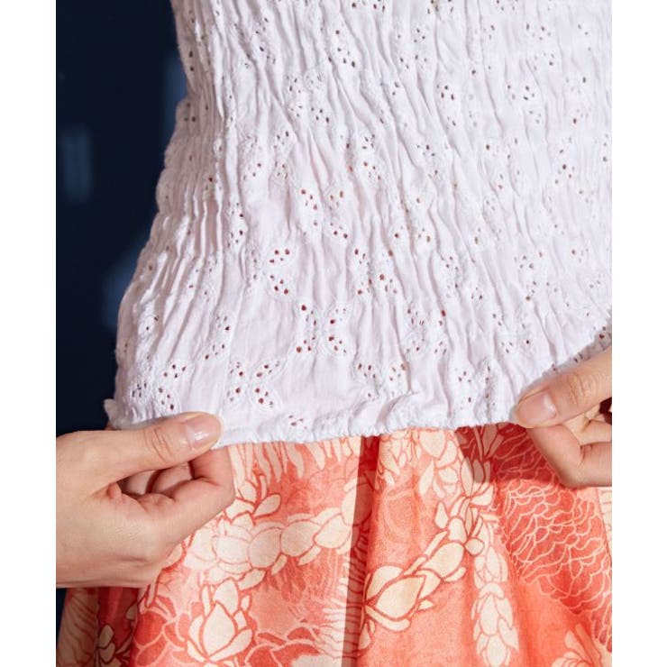 【マウナロア】フレンチレースギャザーブラウス | アミナコレクション  | 詳細画像7 