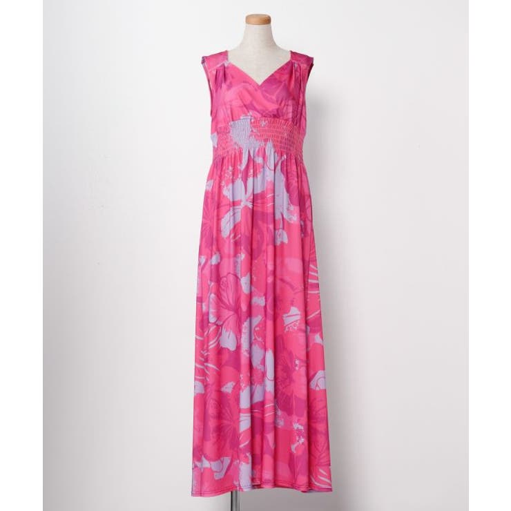 フューシャピンク | 【マウナロア】プアアロアロノースリーブドレス | アミナコレクション 