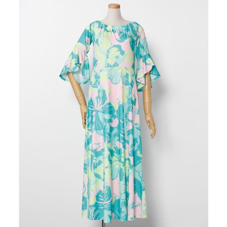 ライム | 【マウナロア】プアアロアロベルスリーブドレス | アミナコレクション 