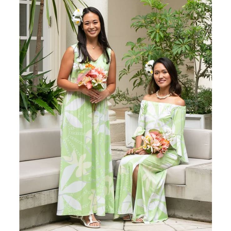 【マウナロア】Ocean Blue Bird ティアレトアノースリーブドレス | アミナコレクション  | 詳細画像2 