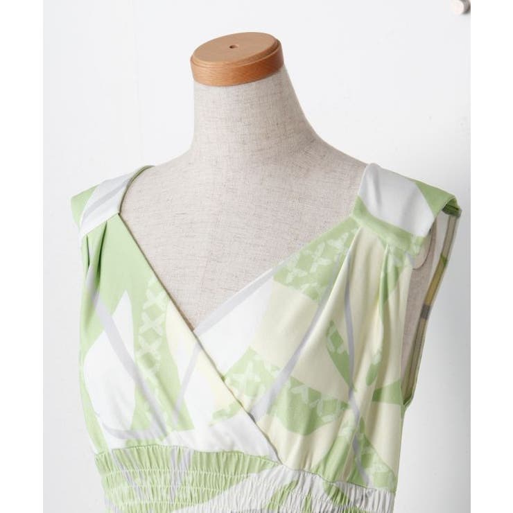 【マウナロア】Ocean Blue Bird ティアレトアノースリーブドレス | アミナコレクション  | 詳細画像4 