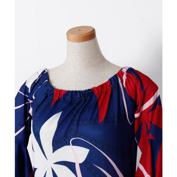 【マウナロア】Ocean Blue Bird ティアレトアスリーブドレス | アミナコレクション  | 詳細画像7 