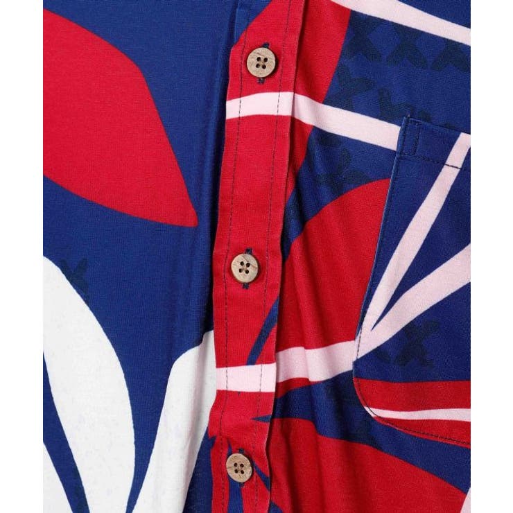 【マウナロア】Ocean Blue Bird ティアレトアメンズシャツ | アミナコレクション  | 詳細画像10 