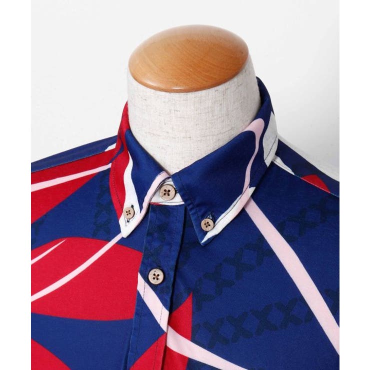 【マウナロア】Ocean Blue Bird ティアレトアメンズシャツ | アミナコレクション  | 詳細画像9 