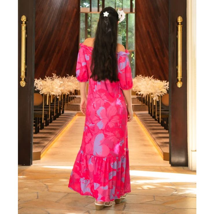 【マウナロア】Ocean Blue Bird プアアロアロVスリーブドレス | アミナコレクション  | 詳細画像13 