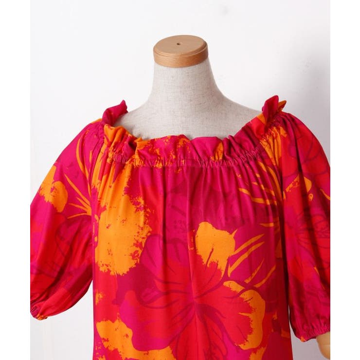 【マウナロア】Ocean Blue Bird プアアロアロVスリーブドレス | アミナコレクション  | 詳細画像7 