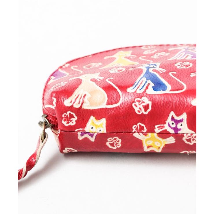 【チャイハネ】インド伝統山羊革細工 サンティニミニポーチ | アミナコレクション  | 詳細画像1 