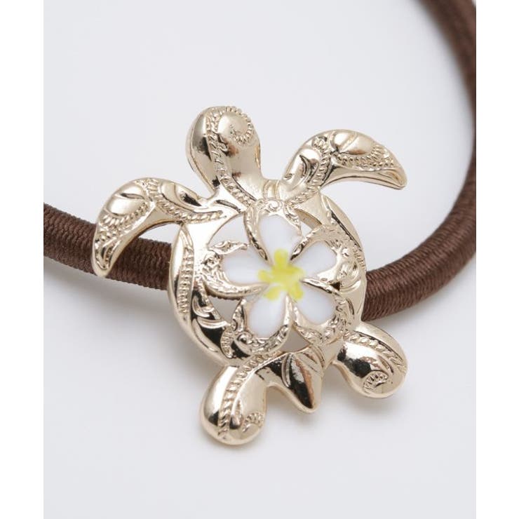 【Kahiko】ホヌ＆プルメリアヘアゴム | アミナコレクション  | 詳細画像1 