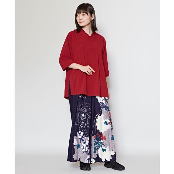 【カヤ】錦秋ならいワイドパンツ | アミナコレクション  | 詳細画像1 