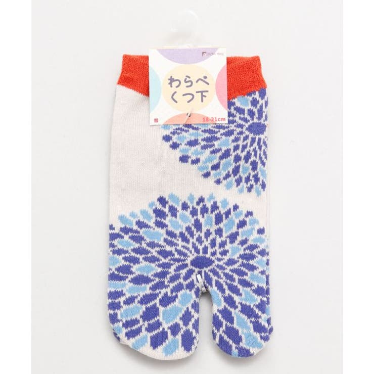 【カヤ】わらべ足袋型くつ下18～21cm むじな菊 | アミナコレクション  | 詳細画像1 