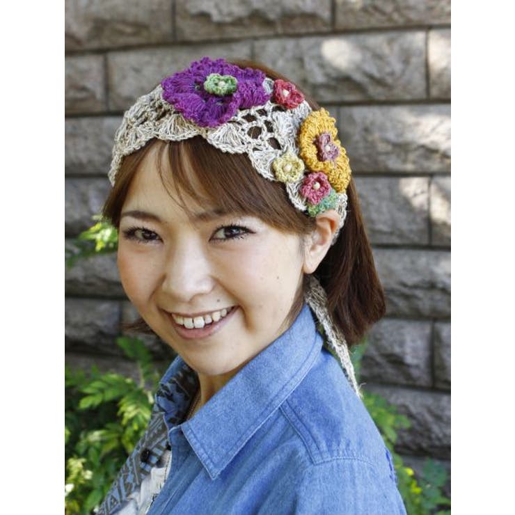 チャイハネ】FLOWERクロッシュヘアバンド[品番：ACNW0001075]｜アミナ