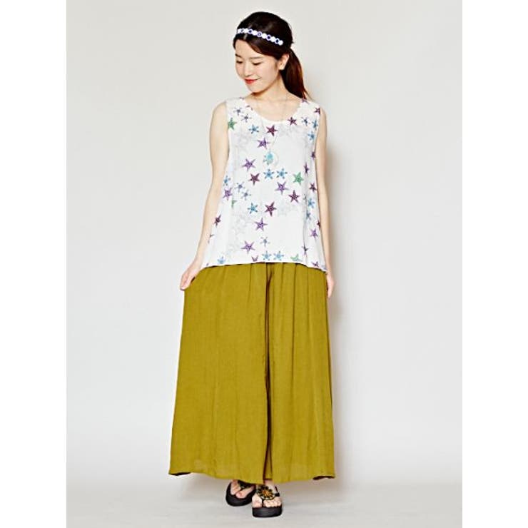 【チャイハネ】yul レーヨンクレープワイドパンツ | アミナコレクション  | 詳細画像1 