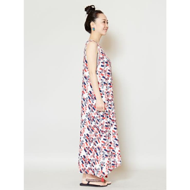 【チャイハネ】yul 幾何学柄ノースリーブワンピース | アミナコレクション  | 詳細画像2