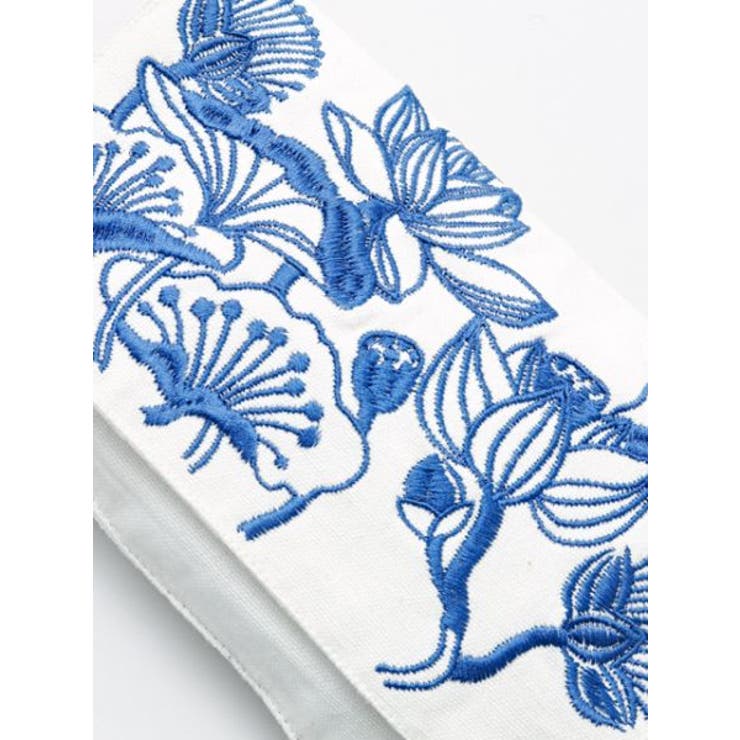 【カヤ】花刺繍ミニクラッチバッグ 平ポーチ | アミナコレクション  | 詳細画像2