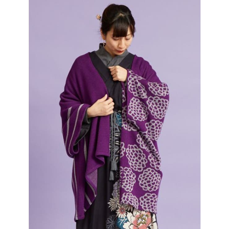 カヤ】-attakee- 菊紋羽織り ビッグシルエットニットカーディガン[品番