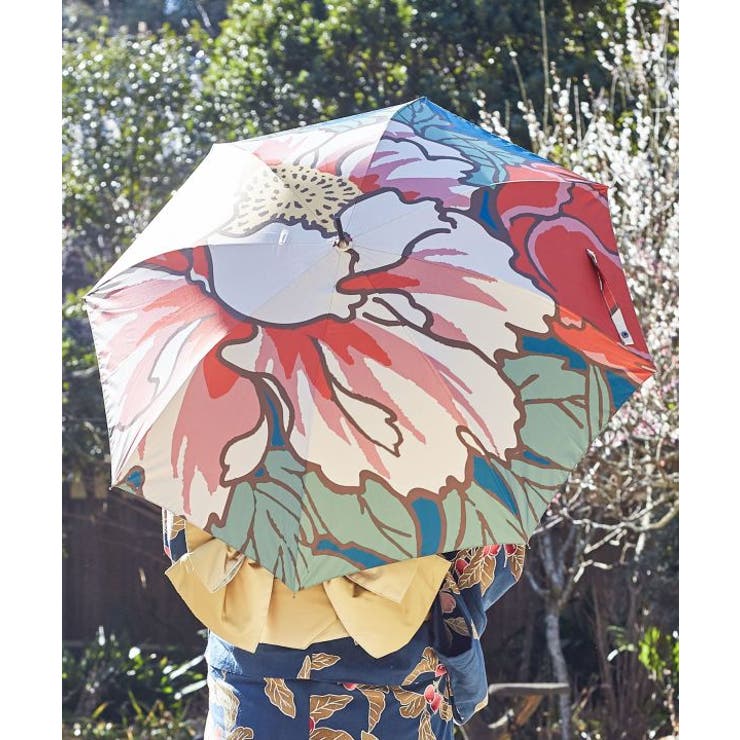 【カヤ】和の赴き傘 一輪の花日傘 晴雨兼用 | チャイハネ  | 詳細画像1 