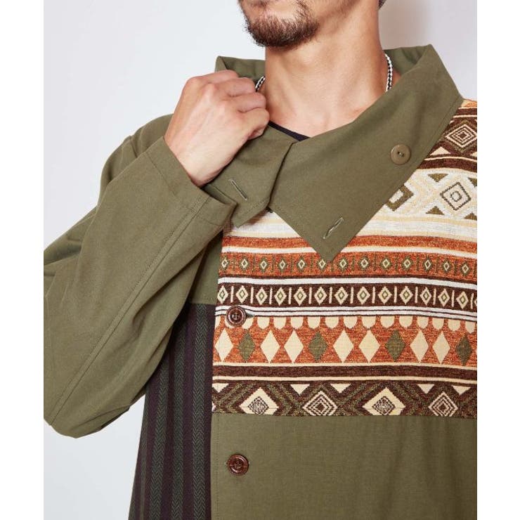 チャイハネ】ノマンドMEN'S変形ロングジャケット[品番