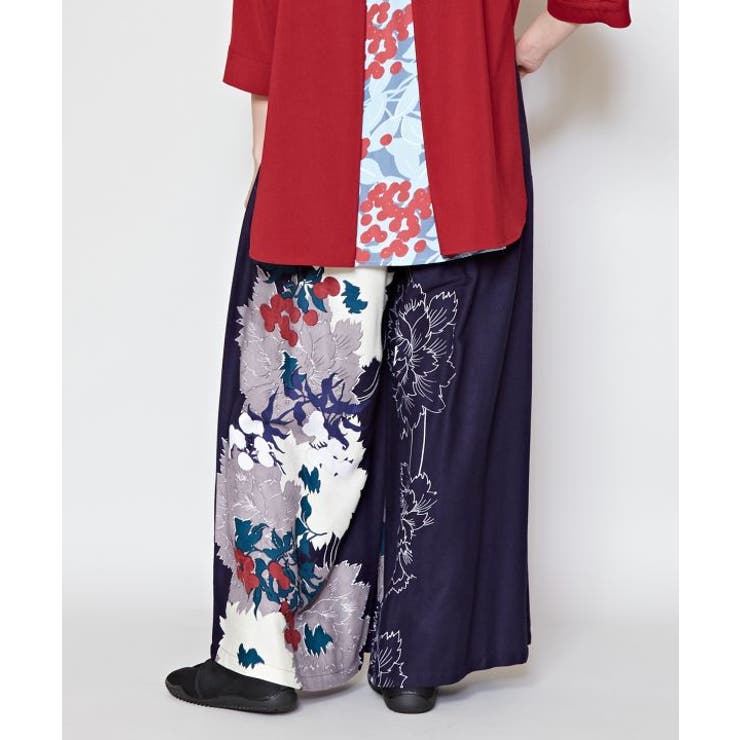 【カヤ】錦秋ならいワイドパンツ | アミナコレクション  | 詳細画像2 