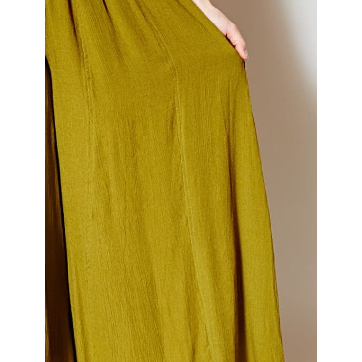 【チャイハネ】yul レーヨンクレープワイドパンツ | アミナコレクション  | 詳細画像2 