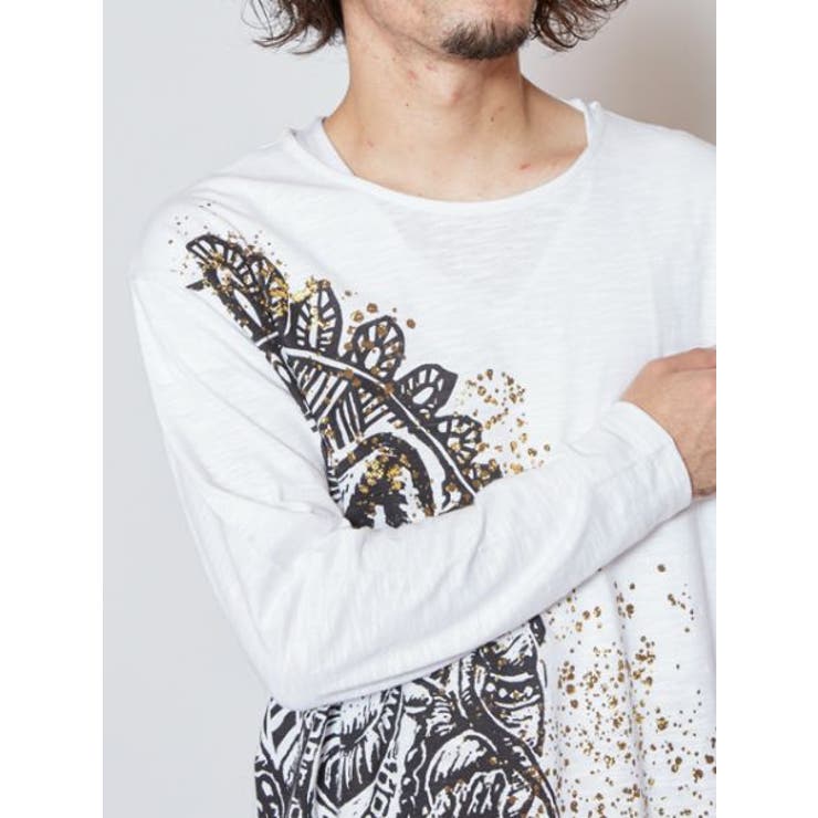 【チャイハネ】ガネーシャプリントメンズTシャツ | アミナコレクション | 詳細画像3 