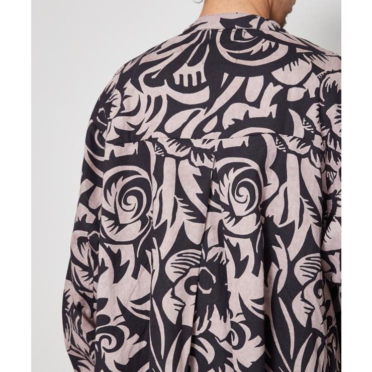 チャイハネ】ボタニカル柄バンドカラーMEN'Sコート[品番：ACNW0013996