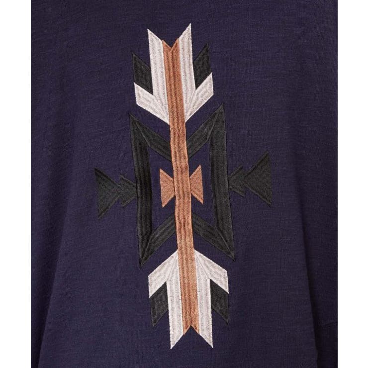 【チャイハネ】オルテガ柄刺繍メンズTシャツ | アミナコレクション | 詳細画像3 