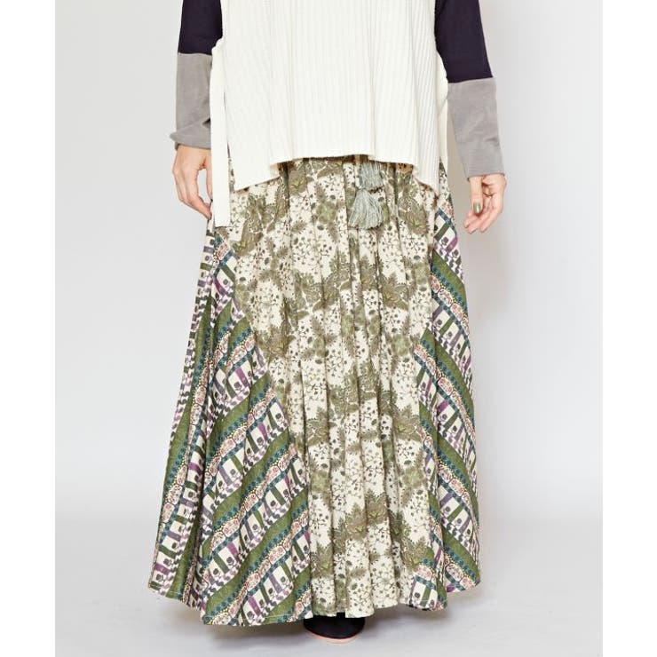 チャイハネ】インド古典柄ロングスカート[品番：ACNW0023394