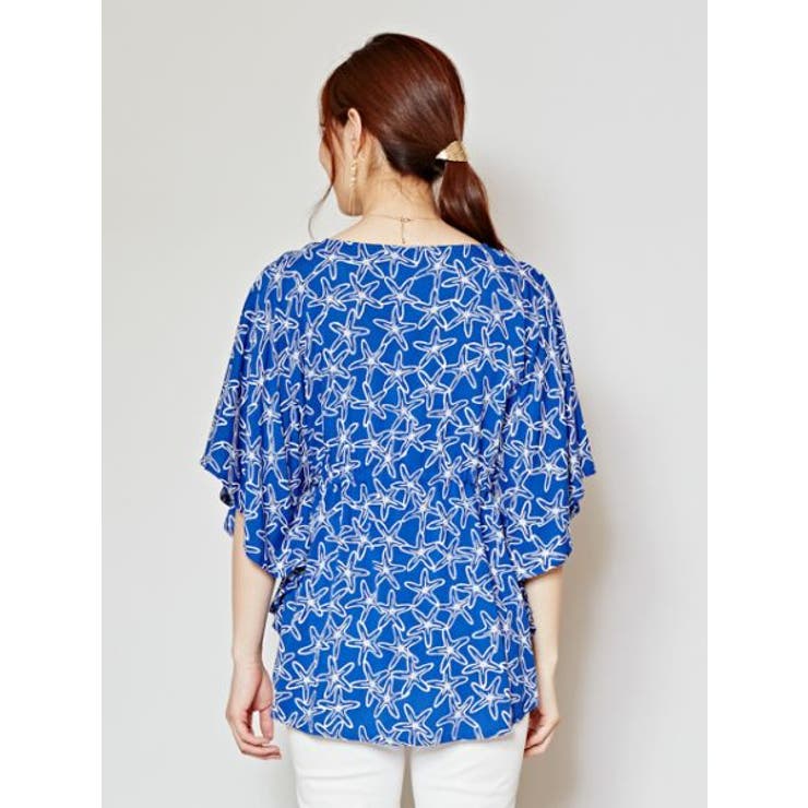 【Kahiko】スターフィッシュ柄ビッグシルエットトップス | アミナコレクション  | 詳細画像3