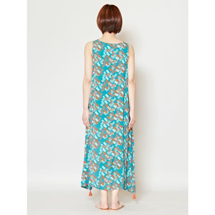 【チャイハネ】yul 幾何学柄ノースリーブワンピース | アミナコレクション  | 詳細画像4