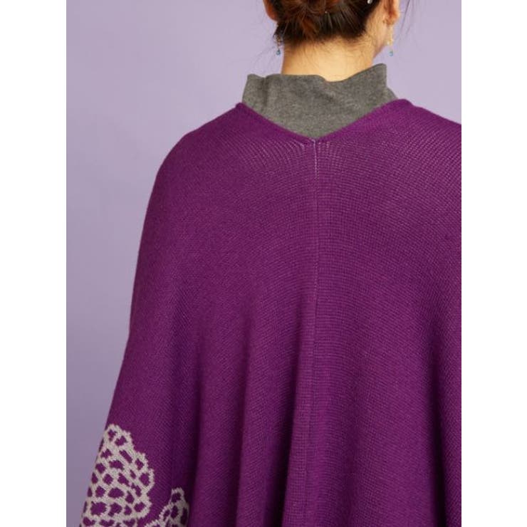 カヤ】-attakee- 菊紋羽織り ビッグシルエットニットカーディガン[品番