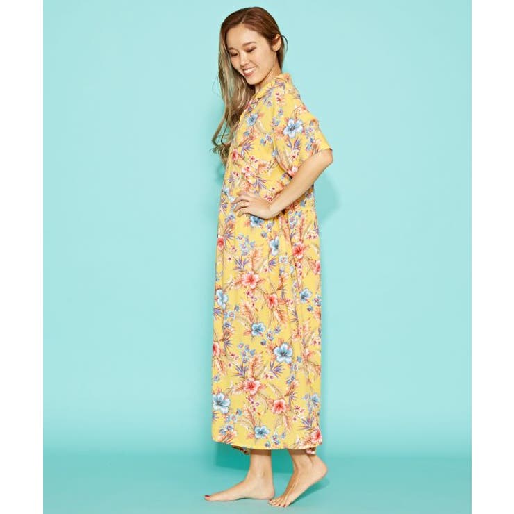 アロハシャツ　ワンピース Kahiko】プワナアロハシャツワンピース[品番：ACNW0018019