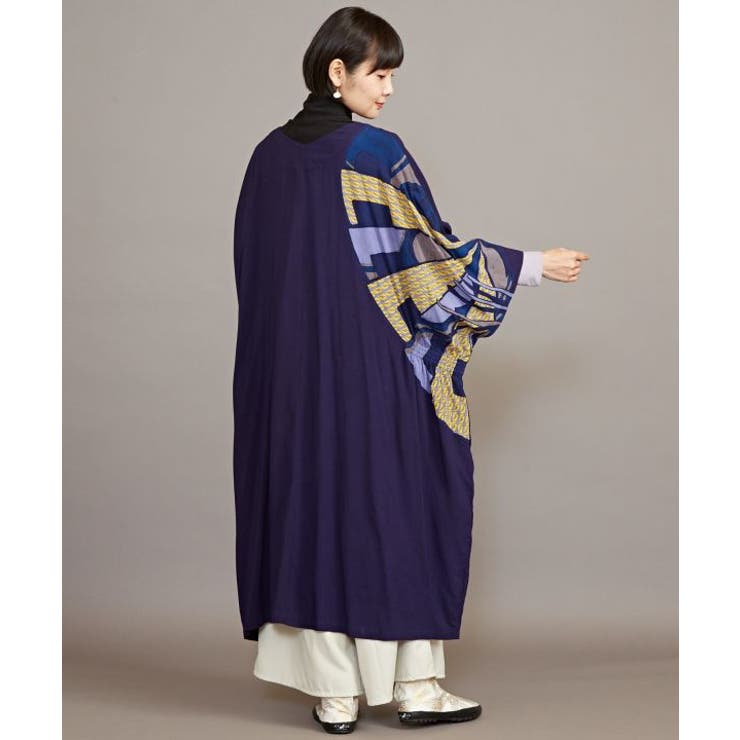 新品未使用【カヤ】花鳥風月UV長羽織 ベージュ カヤ】花鳥風月UV長羽織[品番：ACNW0020037]｜アミナ