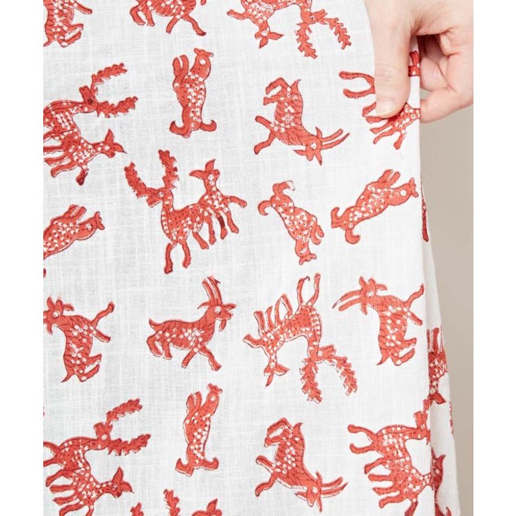 チャイハネ】マルリントブロックプリントワンピース[品番