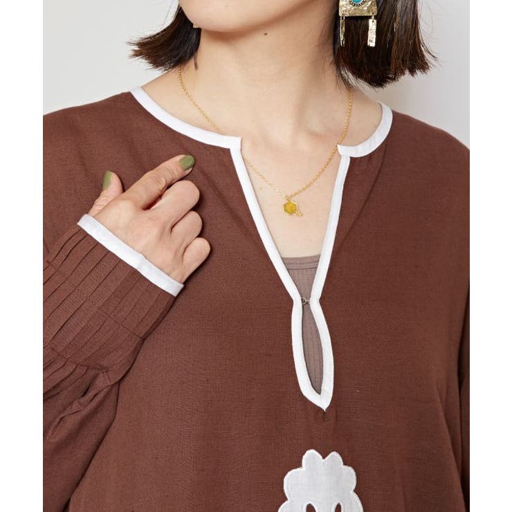 【チャイハネ】アプリクワンピース | アミナコレクション  | 詳細画像4 