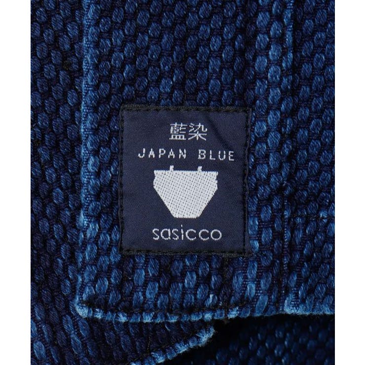 カヤ】三河木綿 刺し子織り藍染メンズジャケット[品番：ACNW0023348