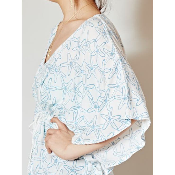 【Kahiko】スターフィッシュ柄ビッグシルエットトップス | アミナコレクション  | 詳細画像4