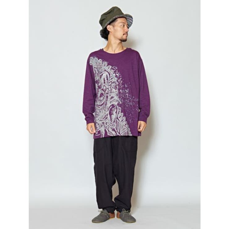 【チャイハネ】ガネーシャプリントメンズTシャツ | アミナコレクション | 詳細画像5 