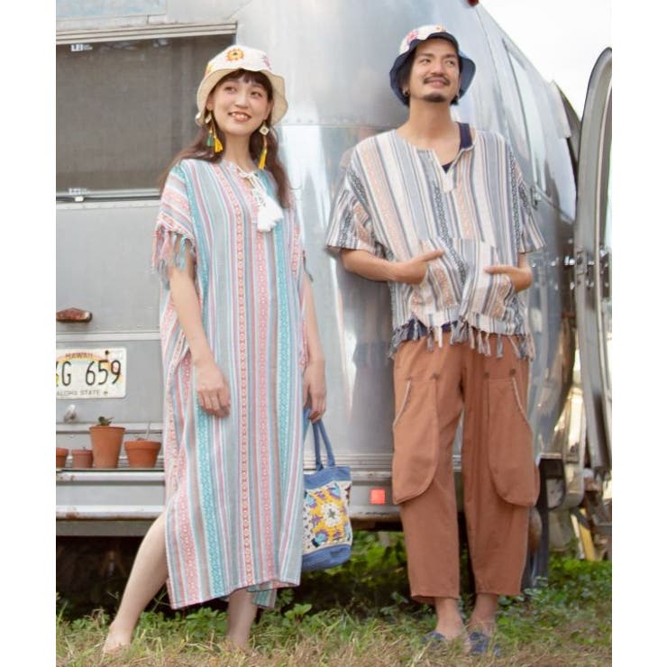 チャイハネ】エスニックプリントワンピース（ワンピース