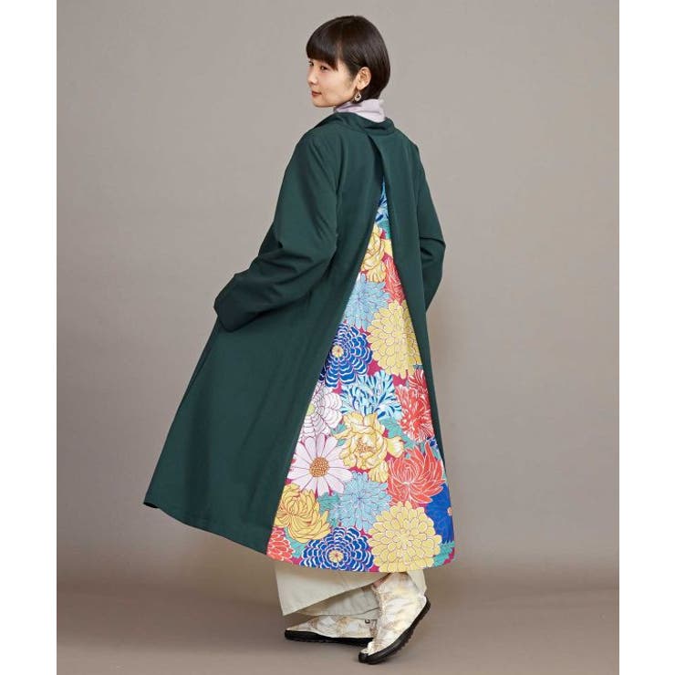 【未使用】倭物やカヤ 花ざかり 八掛 羽織 花柄 ライトアウター 黒 カヤ】花ざかり八掛羽織[品番：ACNW0019738]｜アミナ