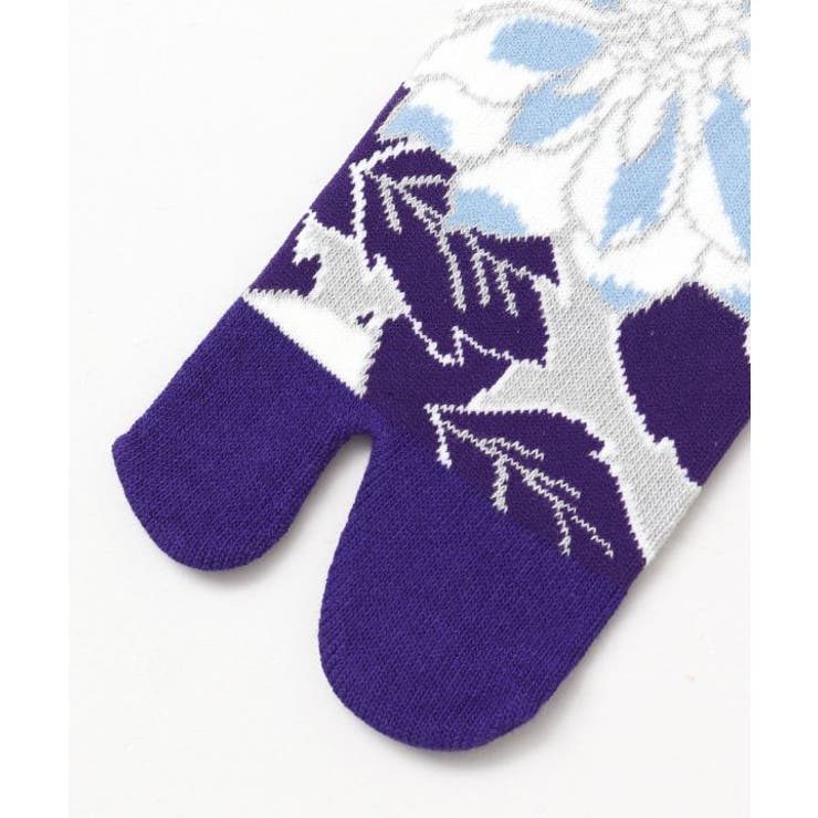 【カヤ】足袋型くつ下23～25cm 立秋花 白鼠 | アミナコレクション  | 詳細画像5 