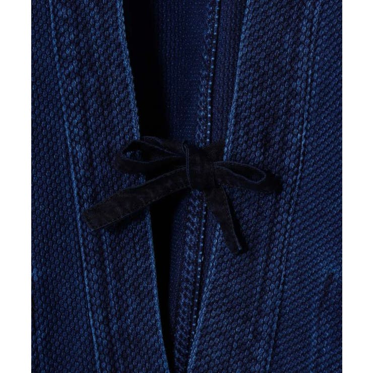 【カヤ】三河木綿 刺し子織り藍染メンズジャケット