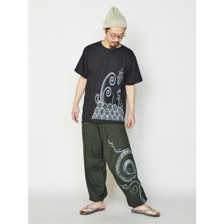 チャイハネ】渦巻き模様MEN'Sサルエルパンツ[品番：ACNW0000503