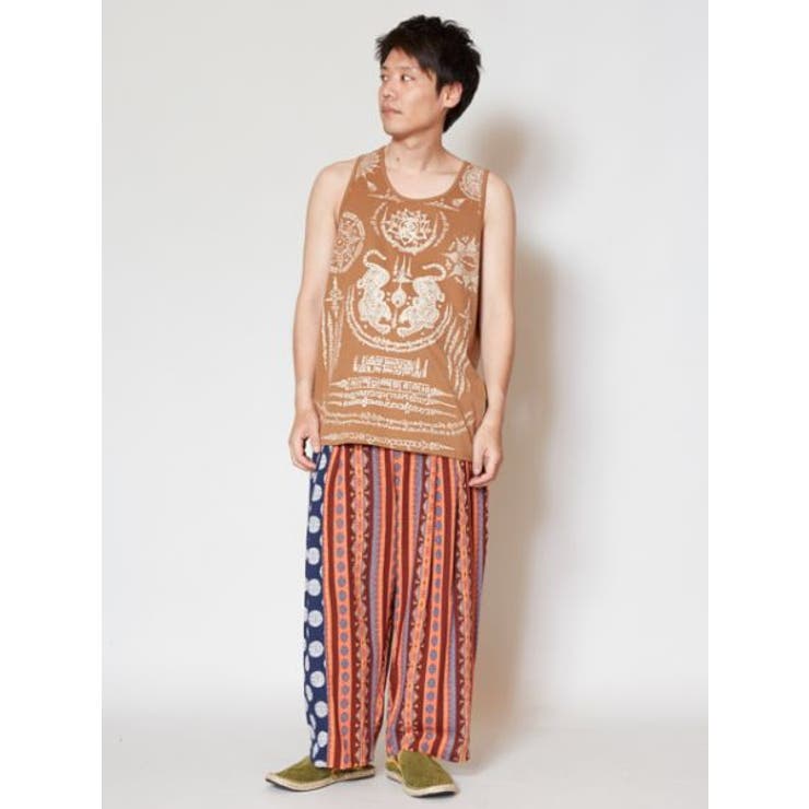 チャイハネ】エスニックプリントMEN'Sタンクトップ[品番