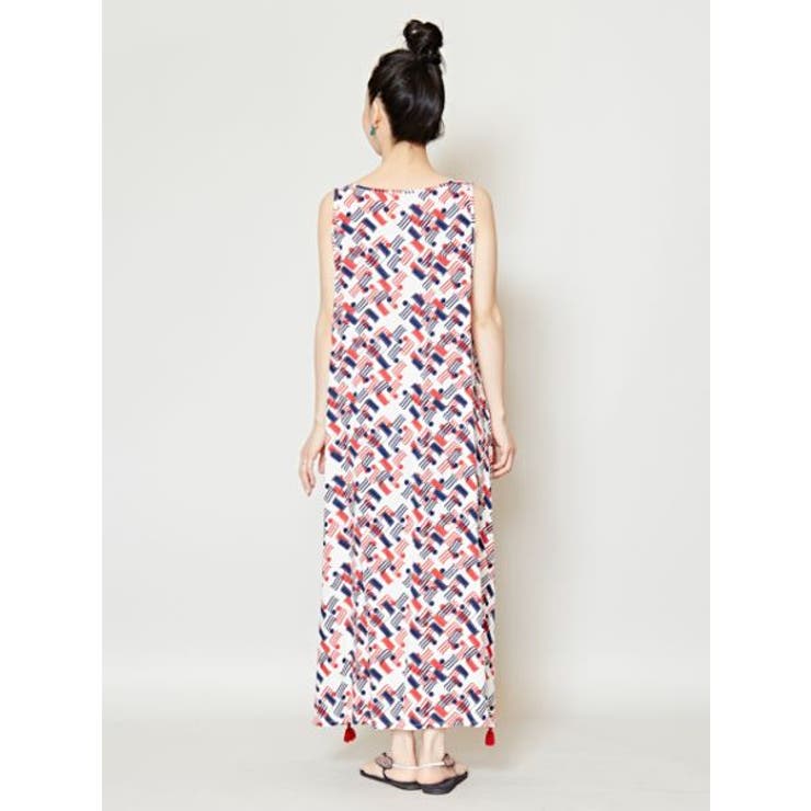 【チャイハネ】yul 幾何学柄ノースリーブワンピース | アミナコレクション  | 詳細画像7