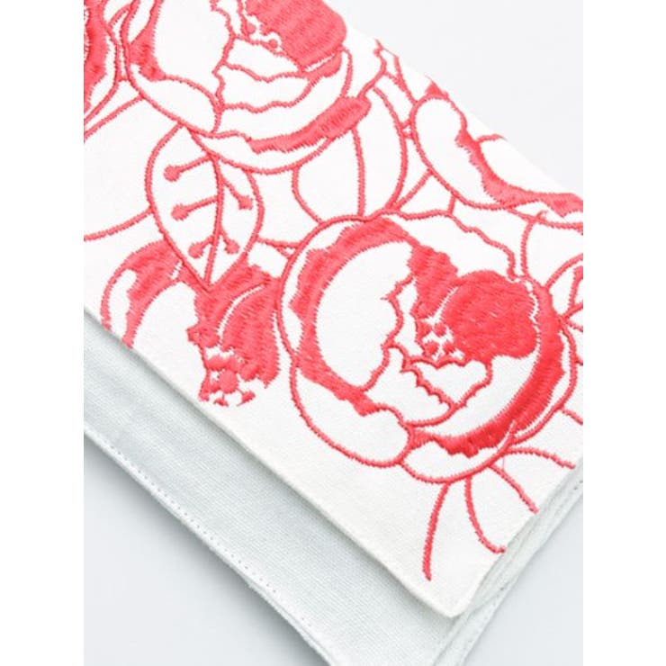 【カヤ】花刺繍ミニクラッチバッグ 平ポーチ | アミナコレクション  | 詳細画像7